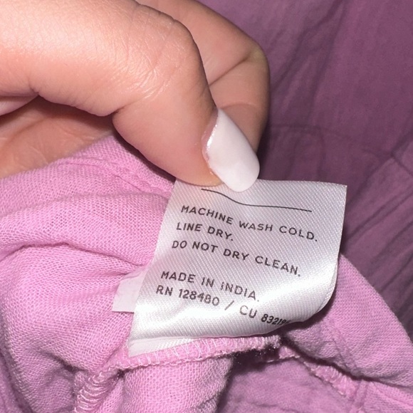 Pact Light Pink purple organic cotton tiered maxi dress summer spring L - Picture 9 of 11